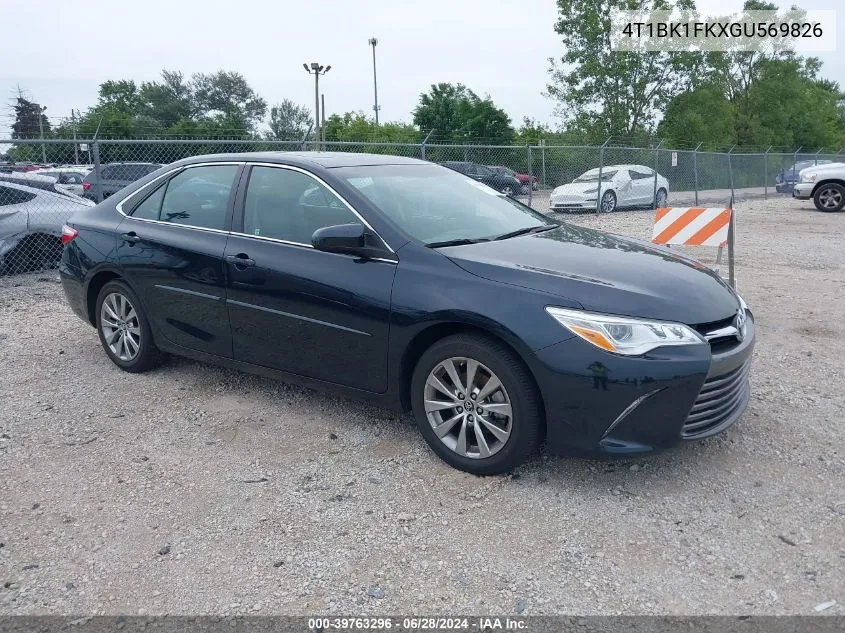 2016 Toyota Camry Xle V6 VIN: 4T1BK1FKXGU569826 Lot: 39763296