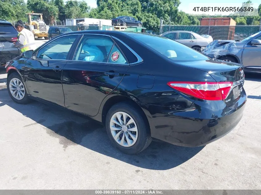 4T4BF1FK6GR566349 2016 Toyota Camry Le