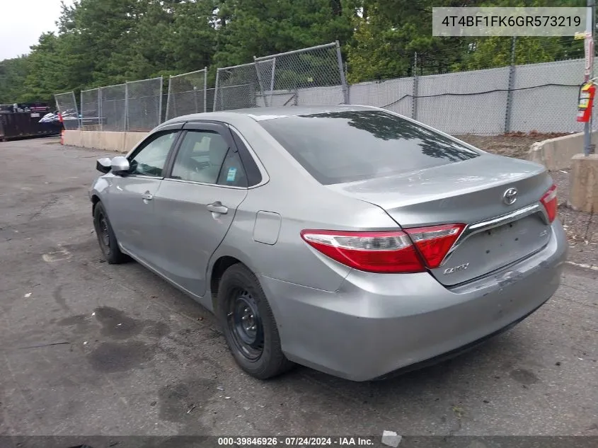 2016 Toyota Camry Le/Se/Xle/Xse VIN: 4T4BF1FK6GR573219 Lot: 39846926