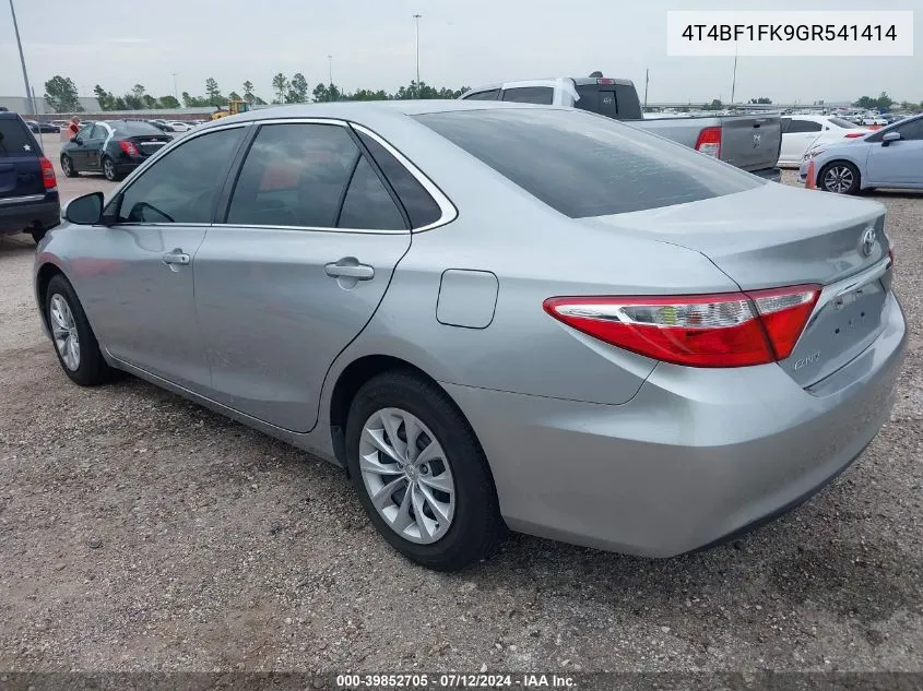 4T4BF1FK9GR541414 2016 Toyota Camry Le