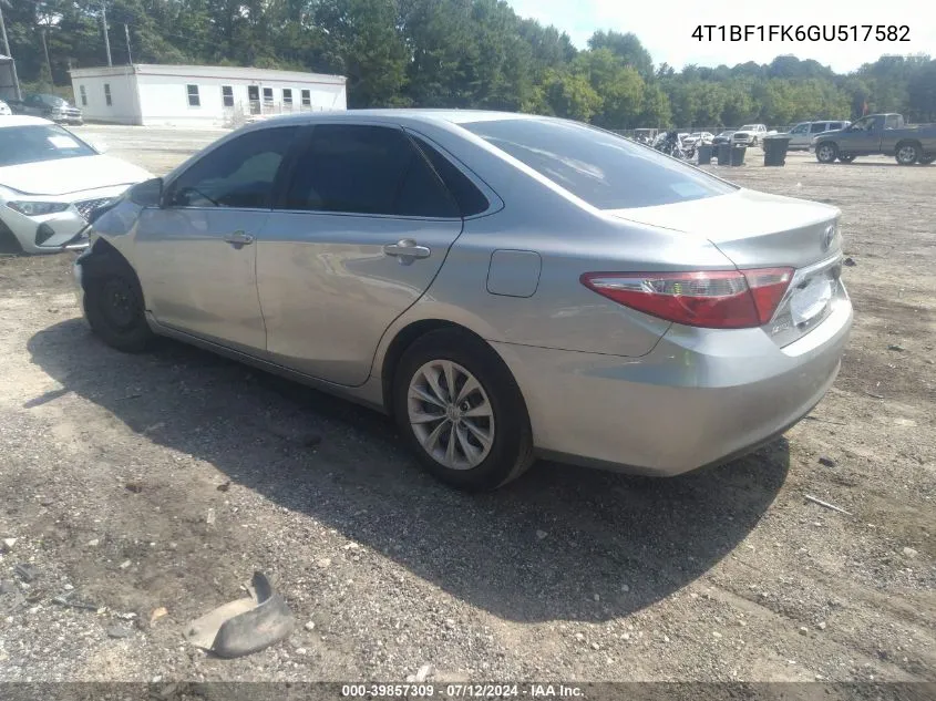 2016 Toyota Camry Le VIN: 4T1BF1FK6GU517582 Lot: 39857309