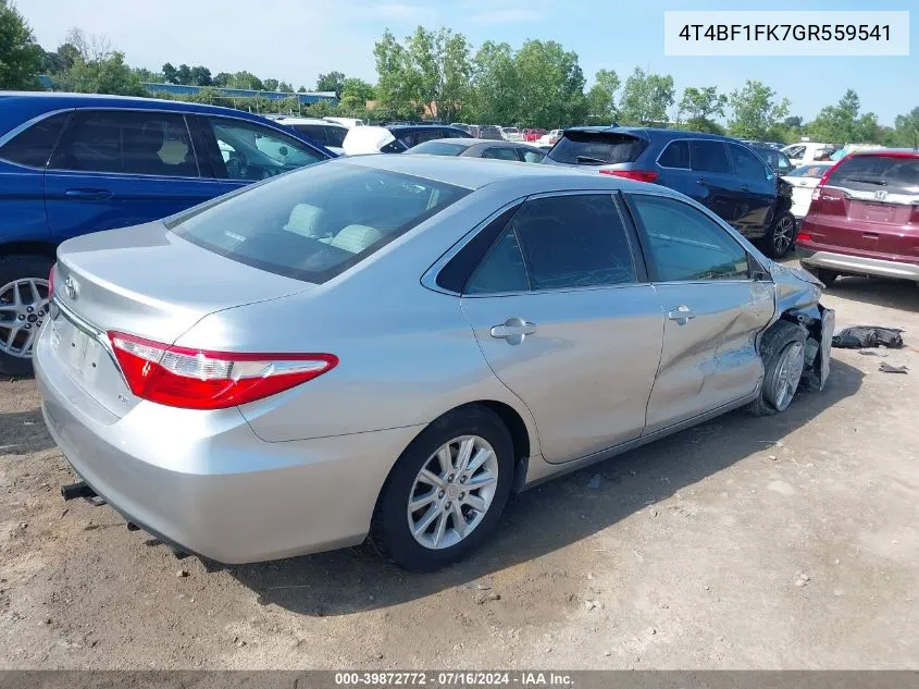 4T4BF1FK7GR559541 2016 Toyota Camry Le