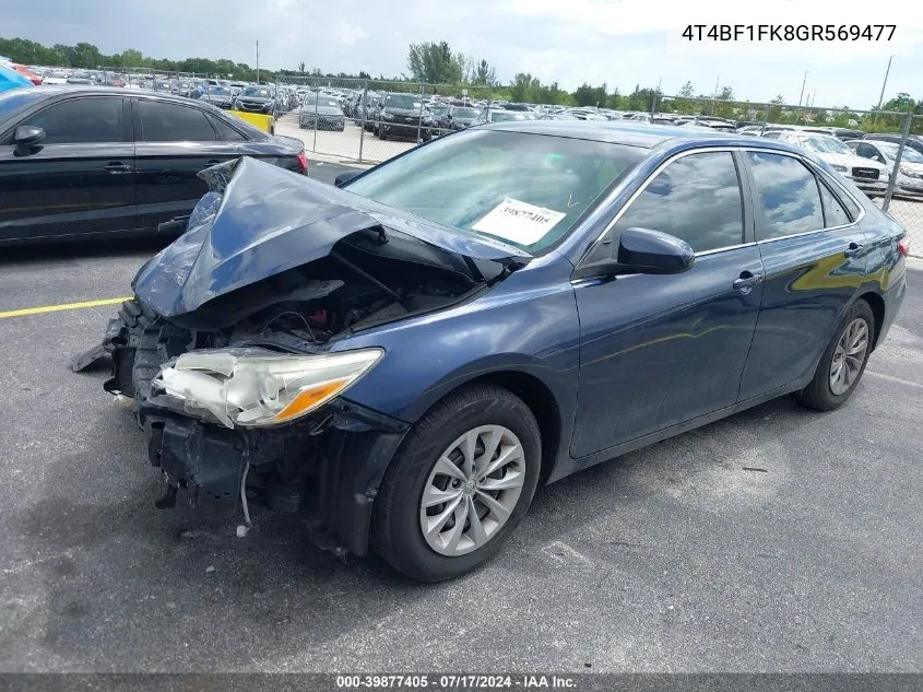 4T4BF1FK8GR569477 2016 Toyota Camry Le