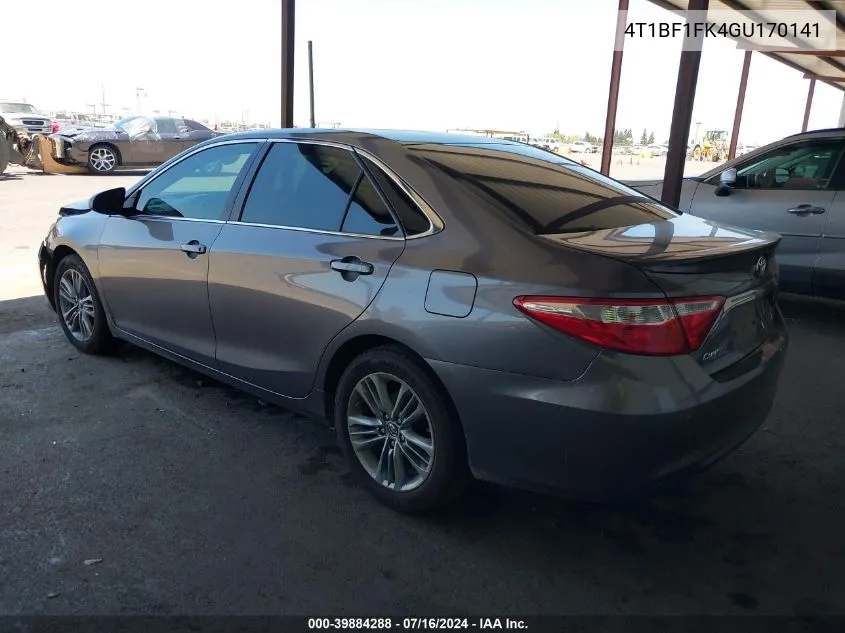 4T1BF1FK4GU170141 2016 Toyota Camry Se