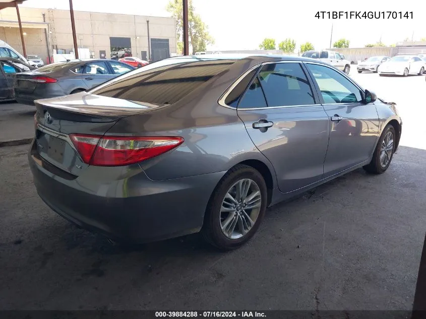 4T1BF1FK4GU170141 2016 Toyota Camry Se