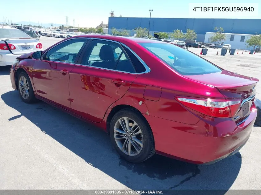 4T1BF1FK5GU596940 2016 Toyota Camry Se