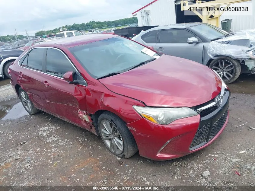 2016 Toyota Camry Se VIN: 4T1BF1FKXGU608838 Lot: 39895546