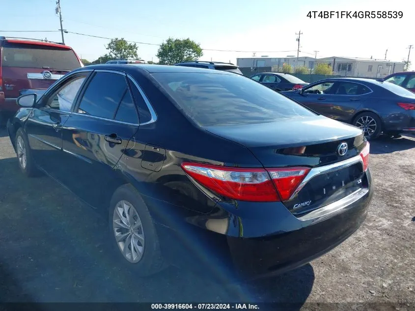 4T4BF1FK4GR558539 2016 Toyota Camry Le