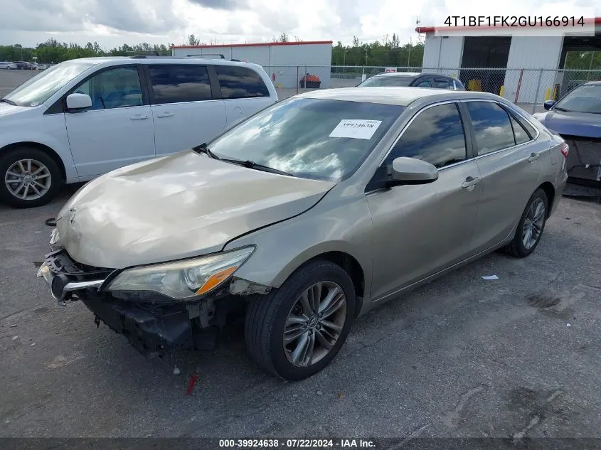 4T1BF1FK2GU166914 2016 Toyota Camry Se