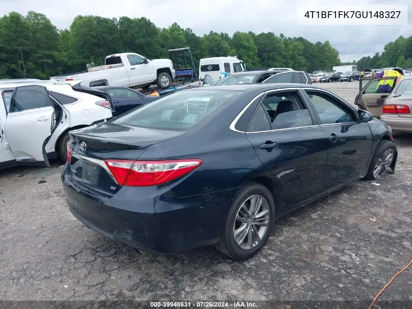 2016 Toyota Camry Le/Se/Xle/Xse VIN: 4T1BF1FK7GU148327 Lot: 39948631