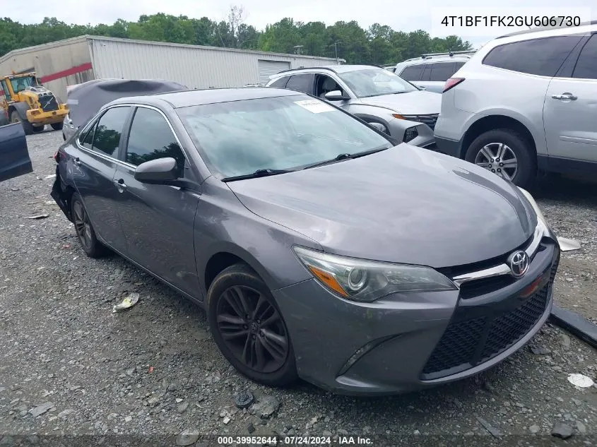 2016 Toyota Camry Le/Se/Xle/Xse VIN: 4T1BF1FK2GU606730 Lot: 39952644