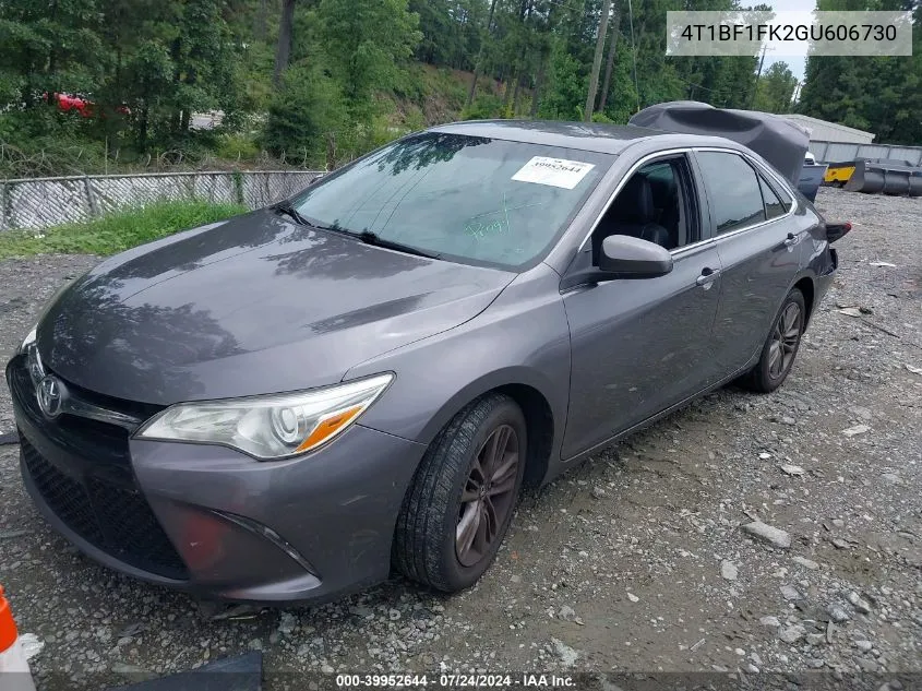 2016 Toyota Camry Le/Se/Xle/Xse VIN: 4T1BF1FK2GU606730 Lot: 39952644