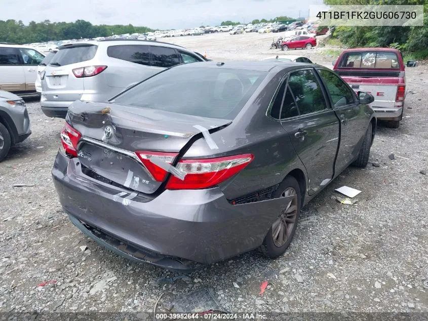 2016 Toyota Camry Le/Se/Xle/Xse VIN: 4T1BF1FK2GU606730 Lot: 39952644