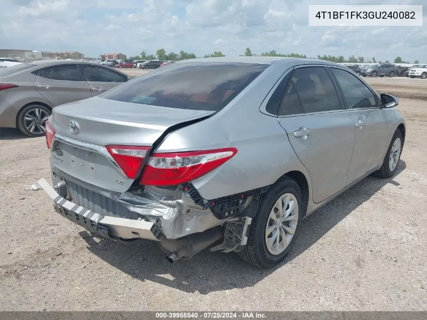 4T1BF1FK3GU240082 2016 Toyota Camry Le