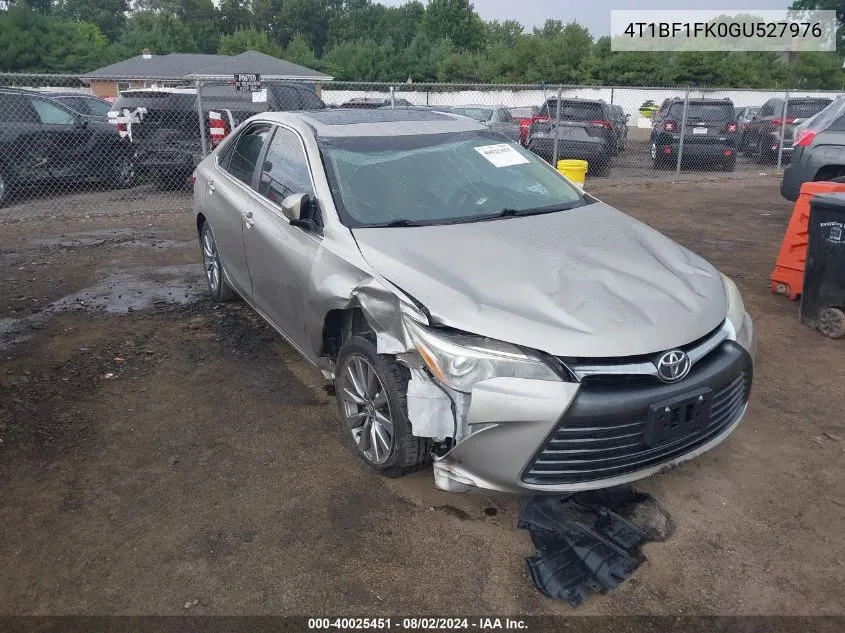 2016 Toyota Camry Xle VIN: 4T1BF1FK0GU527976 Lot: 40025451