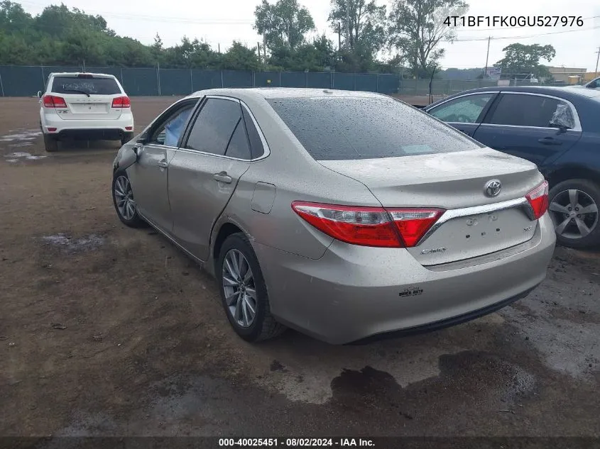 2016 Toyota Camry Xle VIN: 4T1BF1FK0GU527976 Lot: 40025451