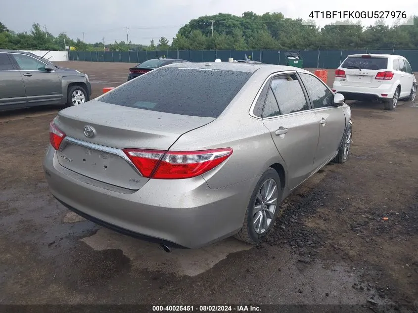 2016 Toyota Camry Xle VIN: 4T1BF1FK0GU527976 Lot: 40025451