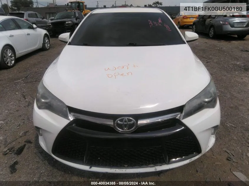 4T1BF1FK0GU500180 2016 Toyota Camry Se