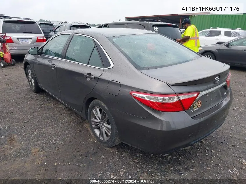 2016 Toyota Camry Le/Xle/Se/Xse VIN: 4T1BF1FK6GU171176 Lot: 40055274