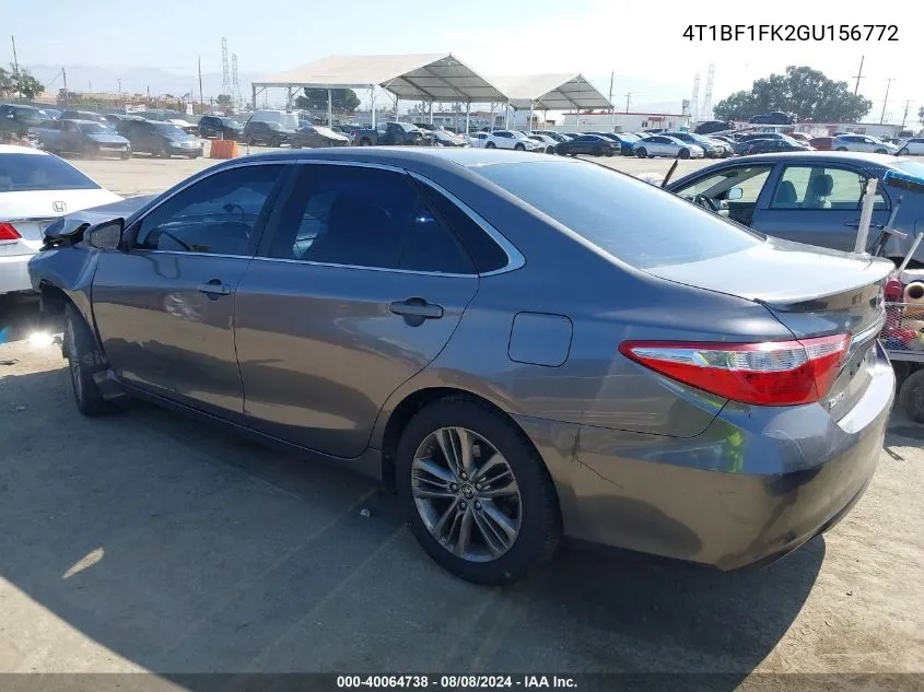 4T1BF1FK2GU156772 2016 Toyota Camry Se