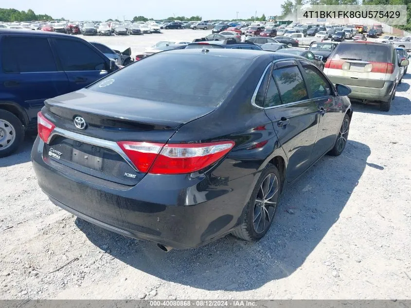 2016 Toyota Camry Xse V6 VIN: 4T1BK1FK8GU575429 Lot: 40080868