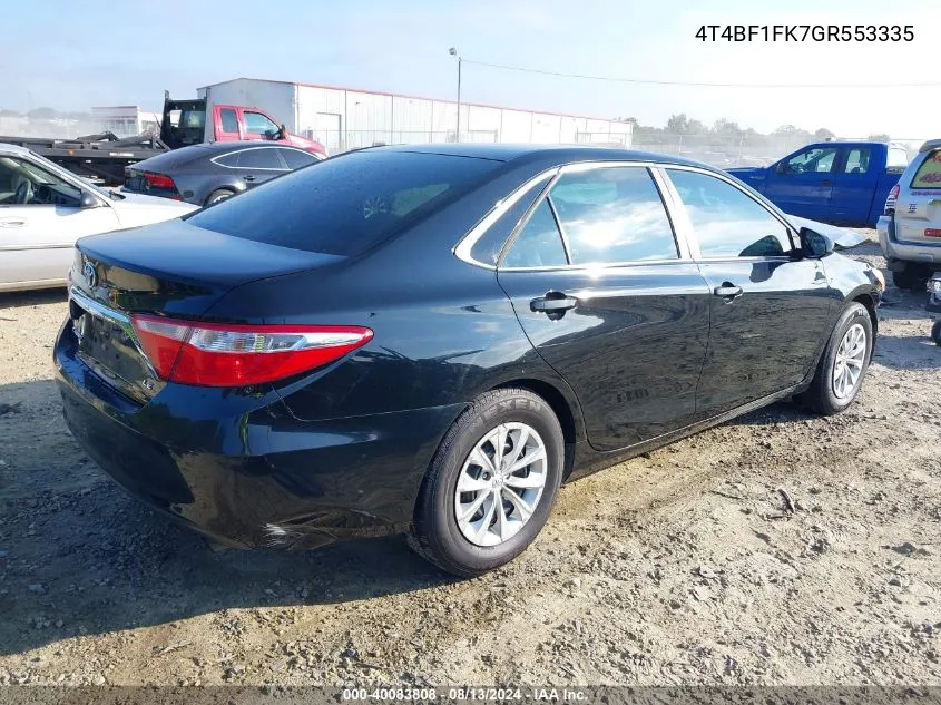 4T4BF1FK7GR553335 2016 Toyota Camry Le