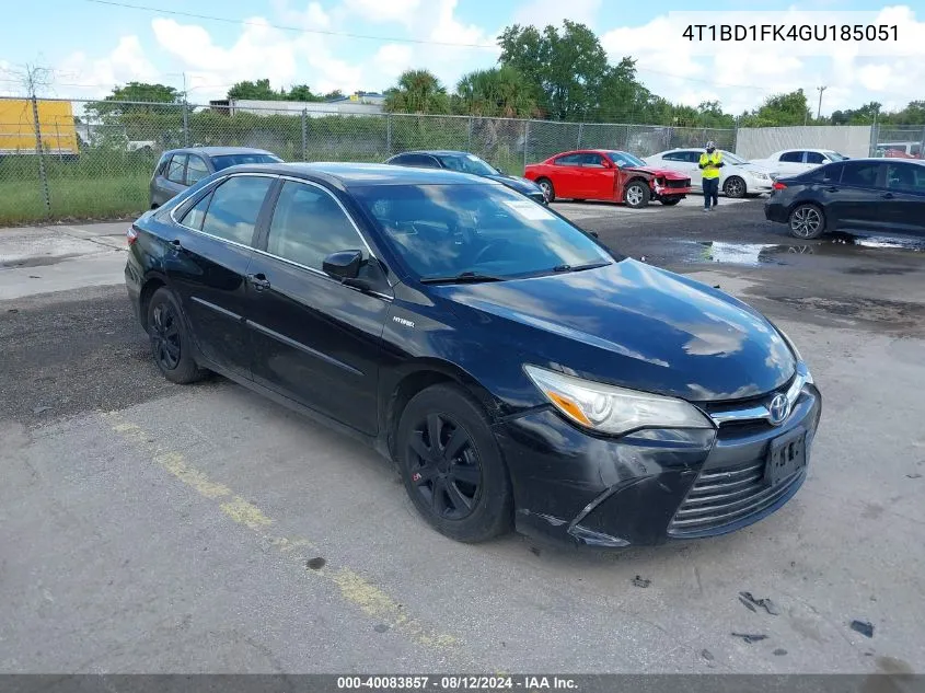 2016 Toyota Camry Hybrid Le VIN: 4T1BD1FK4GU185051 Lot: 40083857