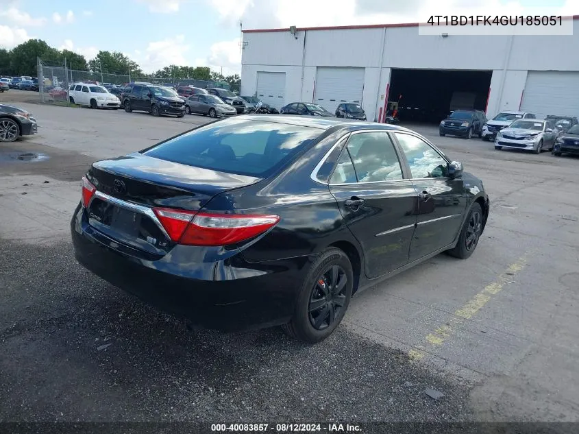 2016 Toyota Camry Hybrid Le VIN: 4T1BD1FK4GU185051 Lot: 40083857