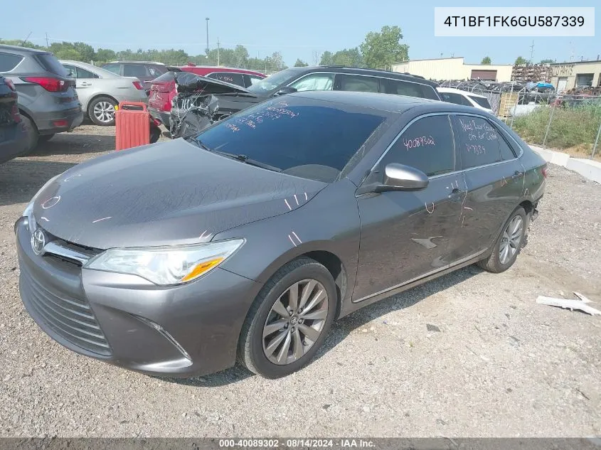 2016 Toyota Camry Xle VIN: 4T1BF1FK6GU587339 Lot: 40089302