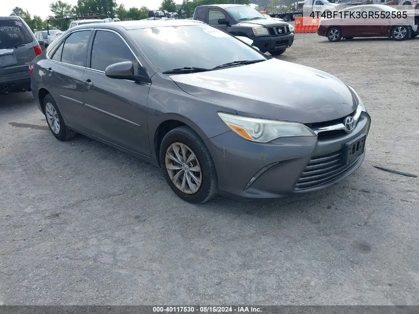 4T4BF1FK3GR552585 2016 Toyota Camry Le