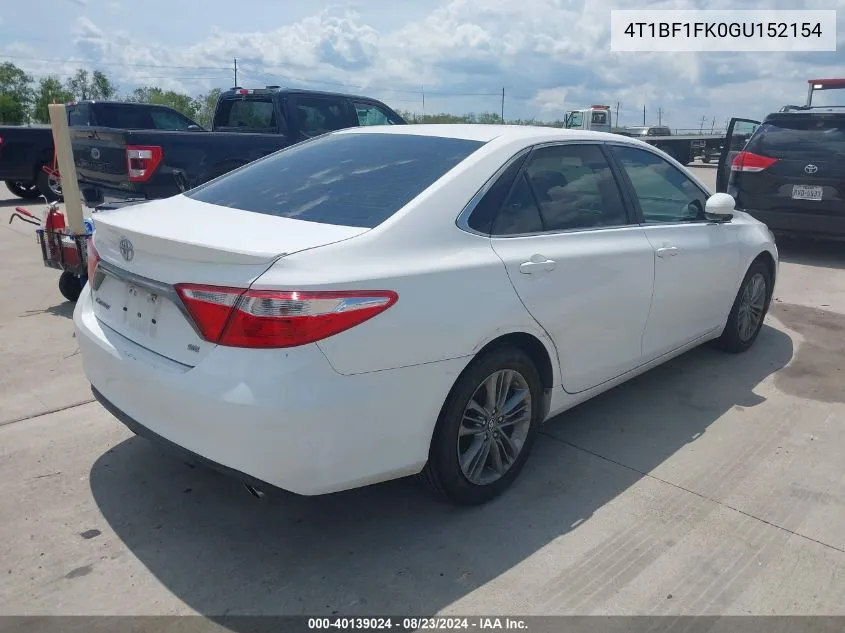 4T1BF1FK0GU152154 2016 Toyota Camry Se