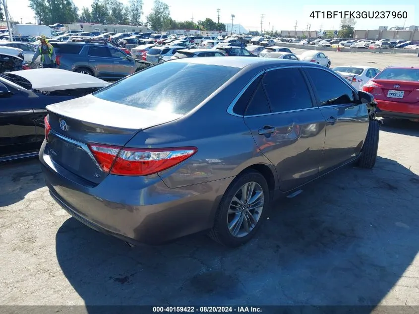 4T1BF1FK3GU237960 2016 Toyota Camry Se