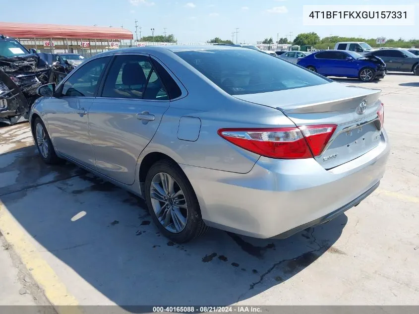 2016 Toyota Camry Se VIN: 4T1BF1FKXGU157331 Lot: 40165088