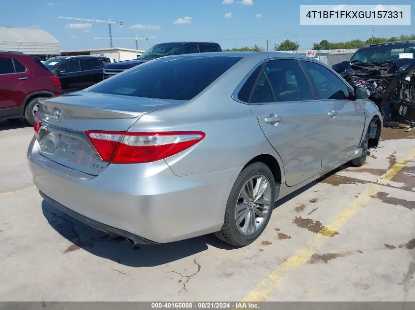 2016 Toyota Camry Se VIN: 4T1BF1FKXGU157331 Lot: 40165088