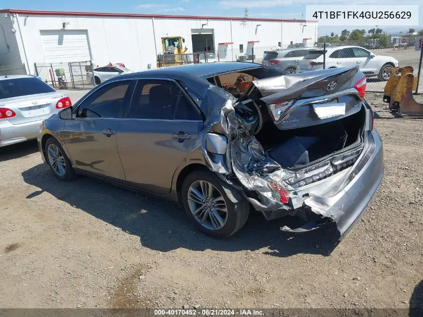 2016 Toyota Camry Se VIN: 4T1BF1FK4GU256629 Lot: 40170452