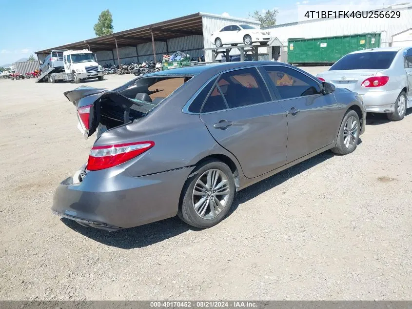 2016 Toyota Camry Se VIN: 4T1BF1FK4GU256629 Lot: 40170452