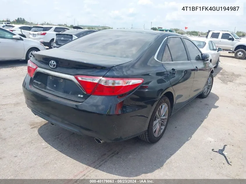 4T1BF1FK4GU194987 2016 Toyota Camry Se