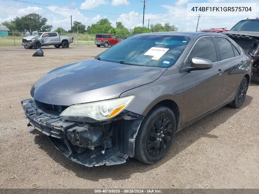 2016 Toyota Camry Le VIN: 4T4BF1FK1GR575704 Lot: 40185020