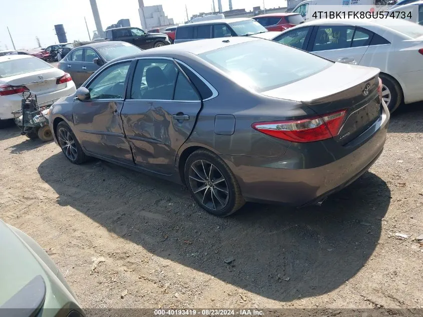 2016 Toyota Camry Xse V6 VIN: 4T1BK1FK8GU574734 Lot: 40193419