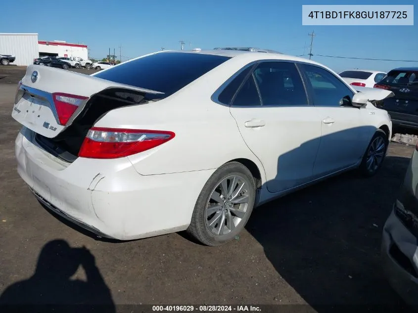 4T1BD1FK8GU187725 2016 Toyota Camry Hybrid Xle