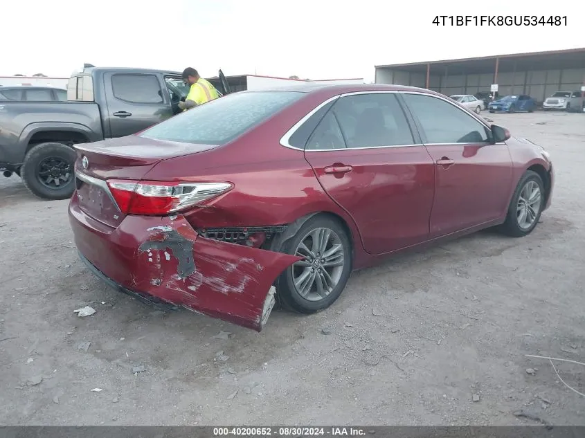 4T1BF1FK8GU534481 2016 Toyota Camry Se