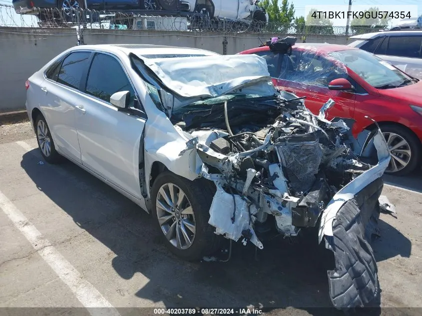 2016 Toyota Camry Xle V6 VIN: 4T1BK1FK9GU574354 Lot: 40203789