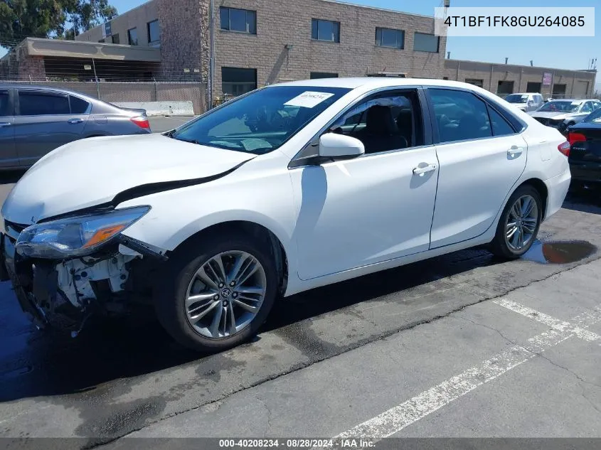 2016 Toyota Camry Se VIN: 4T1BF1FK8GU264085 Lot: 40208234