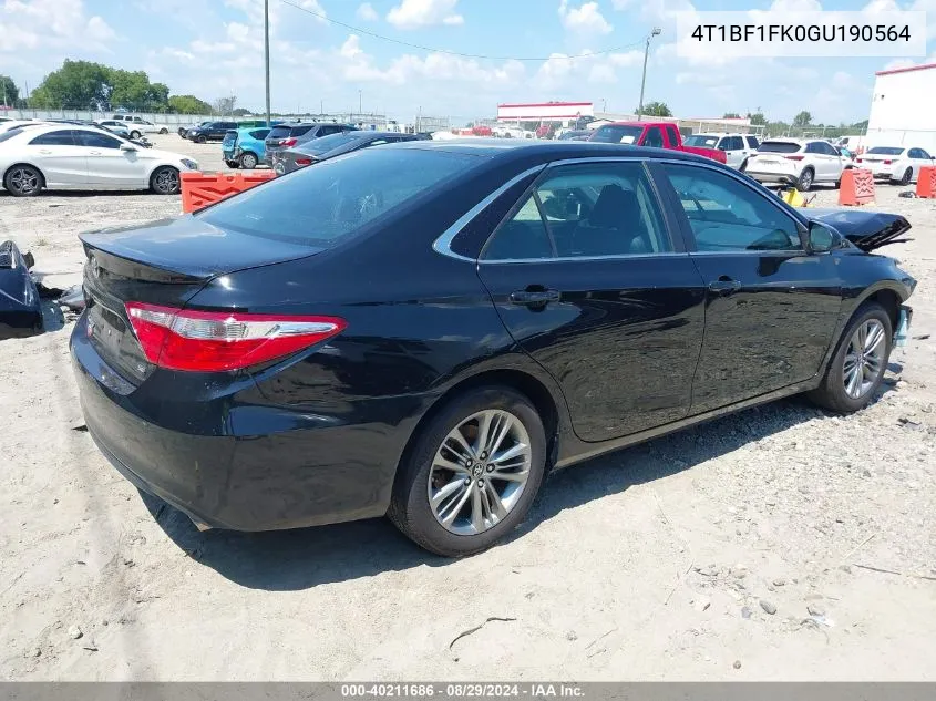 4T1BF1FK0GU190564 2016 Toyota Camry Se