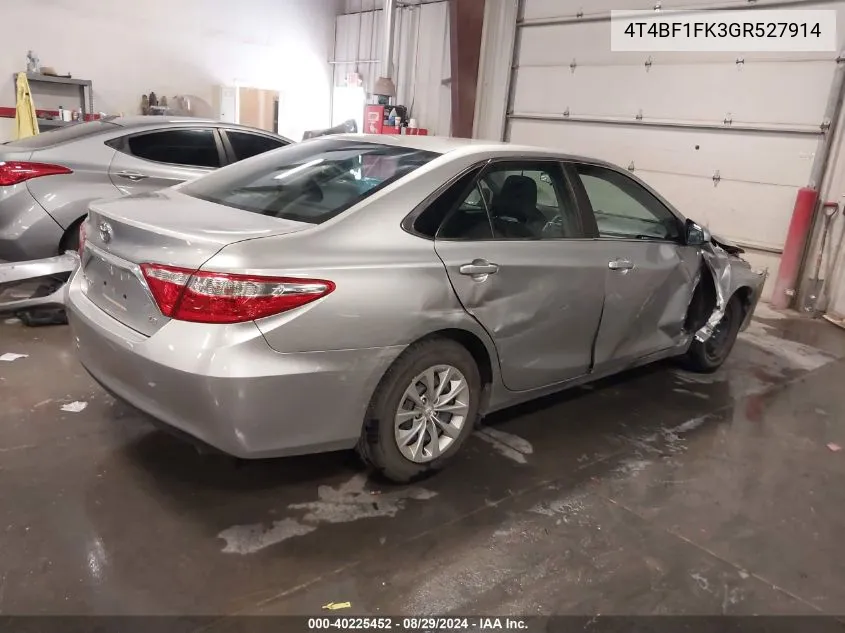 4T4BF1FK3GR527914 2016 Toyota Camry Le