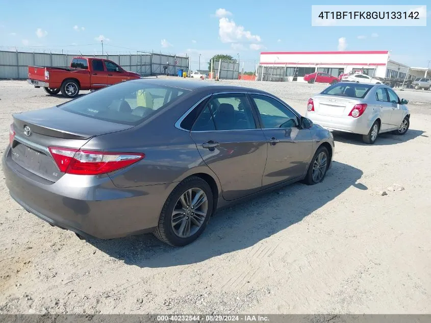 2016 Toyota Camry Se VIN: 4T1BF1FK8GU133142 Lot: 40232544