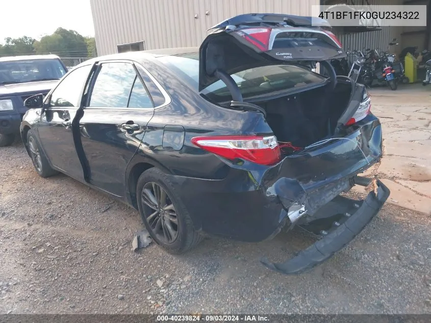 4T1BF1FK0GU234322 2016 Toyota Camry Se