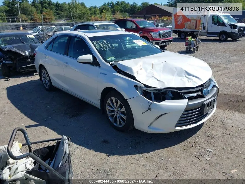 2016 Toyota Camry Hybrid Xle VIN: 4T1BD1FKXGU179898 Lot: 40244435