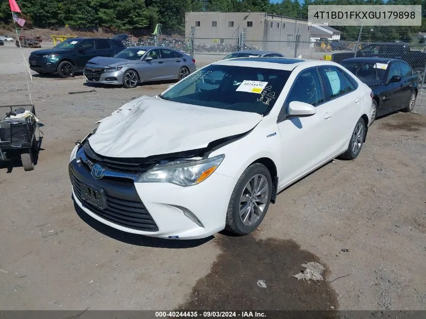 2016 Toyota Camry Hybrid Xle VIN: 4T1BD1FKXGU179898 Lot: 40244435