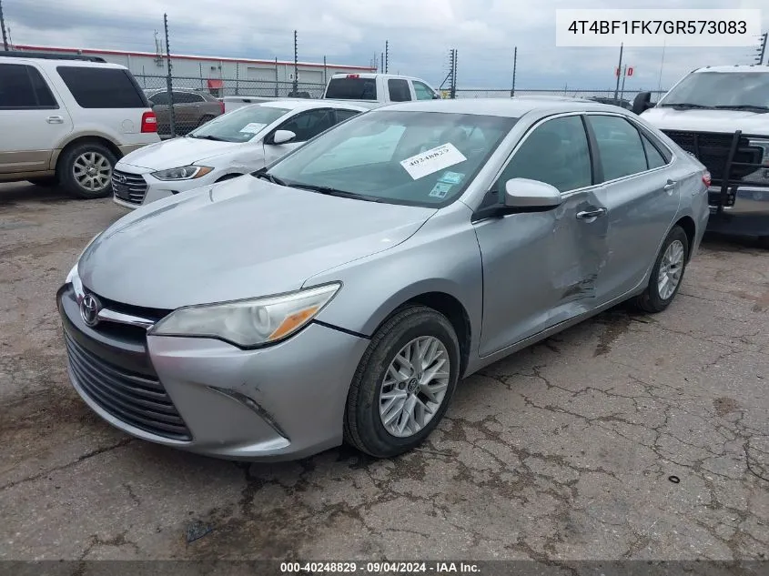 2016 Toyota Camry Le VIN: 4T4BF1FK7GR573083 Lot: 40248829